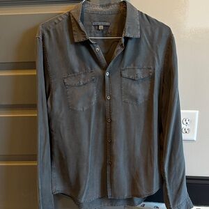 John Varvatos Charcoal Button-Up Shirt